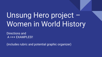 Preview of Unsung Heroes - Women in World History!(Women's history, Women's studies, WHST)