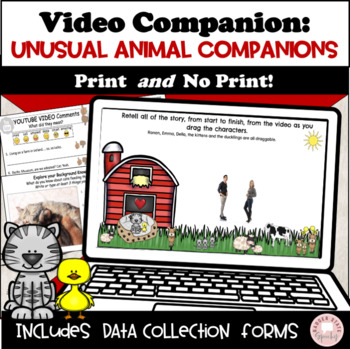 Preview of Unusual Animal Friends Youtube Video Companion Perspective taking Print Digital