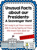 Unusual Facts About Our Presidents Scavenger Hunt Activity