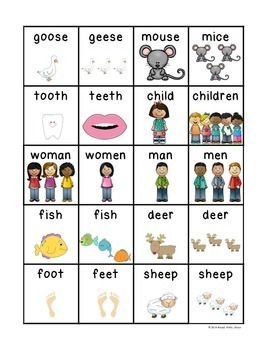 irregular plural nouns memory by read write grow with mrs