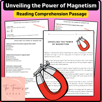 Preview of Unveiling the Power of Magnetism Reading Comprehension Passage