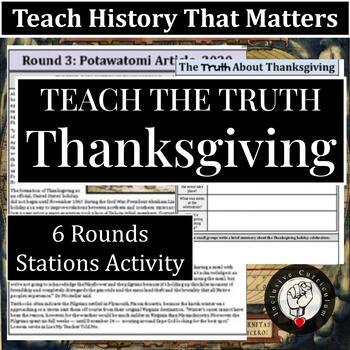 Preview of Unveiling the TRUTH about Thanksgiving A Multi-Round Google Doc Station Activity