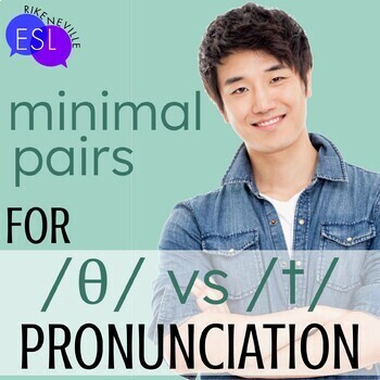 Preview of TH T Minimal Pairs for Adult ESL Pronunciation θ/T