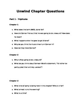 Preview of Unwind Chapter Questions