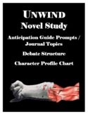 Unwind Novel Study: Anticipation Guide-Journal Topics / De