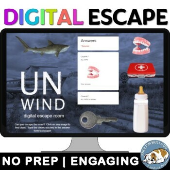 Preview of Unwind by Neal Shusterman Digital Escape Room Review Game Activity