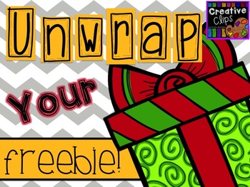 Preview of Unwrap your FREEBIE Christmas Clipart {Creative Clips Clipart}