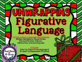 Preview of Unwrapping Figurative Language (Christmas Literary Device Unit)