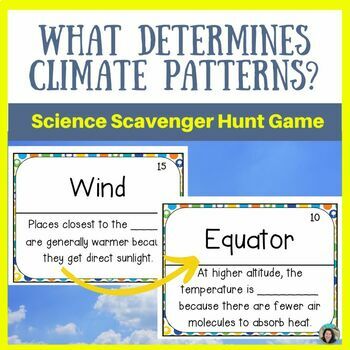 Preview of Climate Patterns Game - Ocean Currents - Global Wind - Science Scavenger Hunt