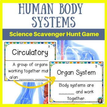 Preview of Human Body Systems Activity - Middle School Science Game - Scavenger Hunt