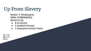 Preview of Up From Slavery - Novel Study