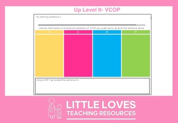 Preview of Up Level it - VCOP resource