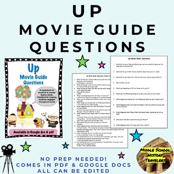 Preview of Up Movie Guide Questions