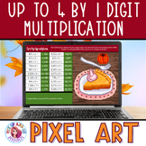 Up to 4 by 1 Digit Multiplication Thanksgiving Fall 4th Ma