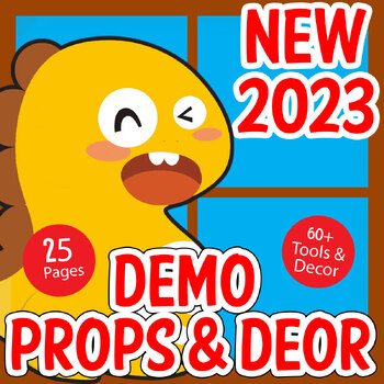 Preview of VIPKid Live DEMO Updated 2023: Props, Backdrop, Decor, Rewards, Flashcards Combo