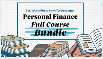 Preview of Personal Financial Literacy Full Course Notes Bundle with Assessments and Agenda