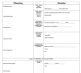 Updated! Planbook for Elementary Teachers - 2 vertical day