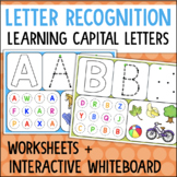 Letter Recognition Worksheets & Interactive Whiteboard Pow