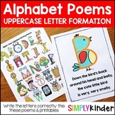 Alphabet Posters with Letter Formation Poems- Uppercase Letters