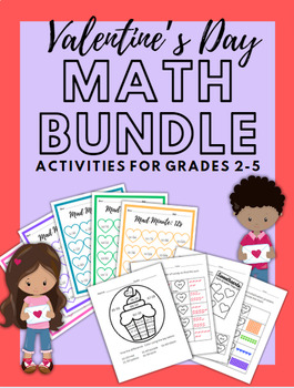 Preview of Upper Elementary 2-5 Math Valentine's Day Bundle