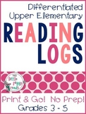 Upper Elementary 3-5 Reading Logs {Print & Go}