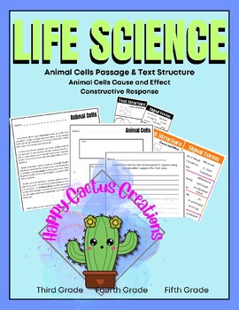 Preview of Upper Elementary: Animal Cause & Effect Text Structure Nonfiction Reading