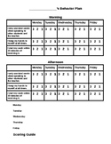 Upper Elementary Behavior Plan with Scoring Guide