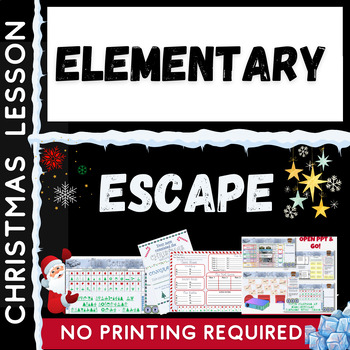 Preview of Upper Elementary Christmas Quiz Escape Room