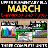 Upper Elementary ELA Emergency Sub Plans - No Prep English