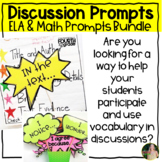 Upper Elementary ELA, Math and SEL Discussion Prompts Bundle