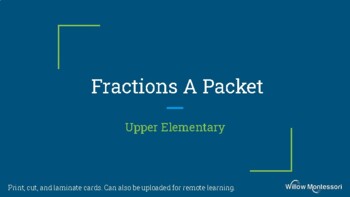 Preview of Upper Elementary Fractions A Packet