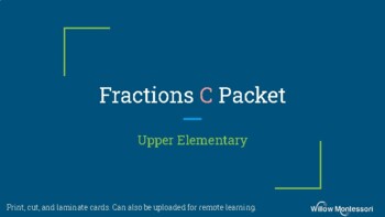 Preview of Upper Elementary Fractions C Packet