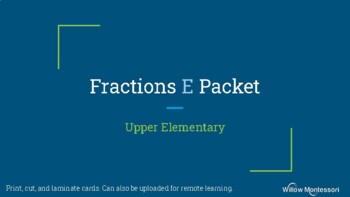 Preview of Upper Elementary Fractions E Packet