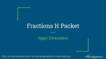 Preview of Upper Elementary Fractions H Packet