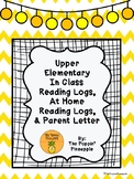 Upper Elementary In Class Reading Logs, At Home Reading Lo