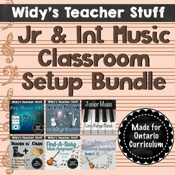 Preview of Upper Elementary Junior Music Classroom Back to School Startup Bundle September