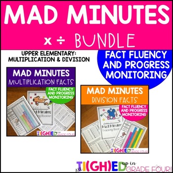 Preview of Mad Minutes BUNDLE | Multiplication and Division Upper Elementary Fact Fluency