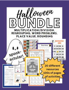 Preview of Upper Elementary Math Bundle-Halloween