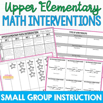 Preview of Math Interventions For Upper Elementary | Print & Digital