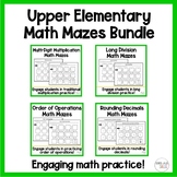 Upper Elementary Math Mazes BUNDLE