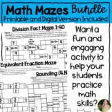 Upper Elementary Math Mazes Game Bundle | Digital & Printable 