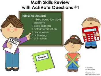 Preview of Upper Elementary Math Skills Review Flipchart with ActiVote Questions #1