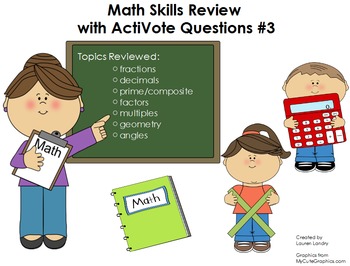 Preview of Upper Elementary Math Skills Review Flipchart with ActiVote Questions #3