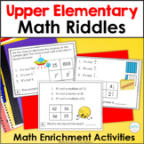 Upper Elementary Math Station Enrichment Activities - Ridd