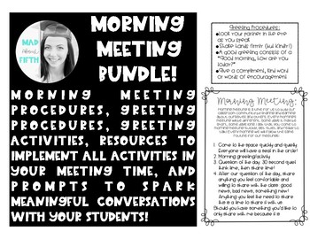 Preview of Upper Elementary/Middle School Morning Meeting Bundle