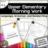 Upper Elementary Morning Work: Language, Grammar, & Handwr