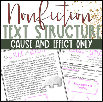 Preview of Upper Elementary Nonfiction Informational Text Structures - Cause and Effect