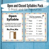 Upper Elementary Phonics: Open and Closed Syllables
