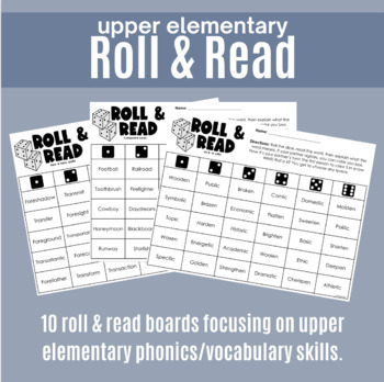 Preview of Upper Elementary Phonics Roll & Read - Prefix and Suffix | Science of Reading