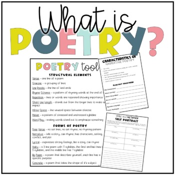 Preview of Poetry Activities for Upper Elementary